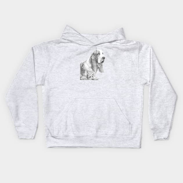 Basset hound Kids Hoodie by doggyshop